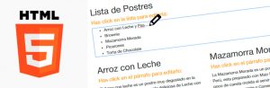 Hacer nuestro contenido Editable con HTML5