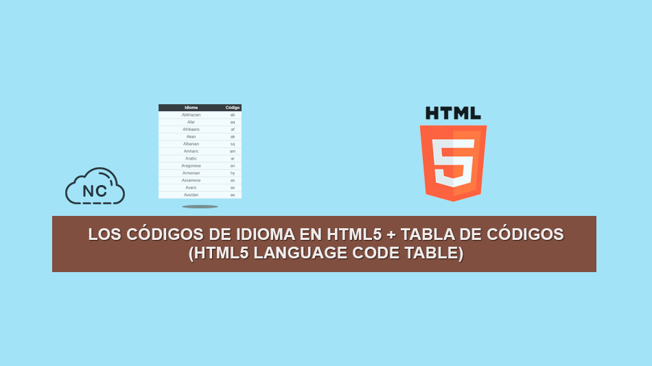 Los códigos de Idioma en HTML5 + Tabla de códigos (HTML5 Language code Table)