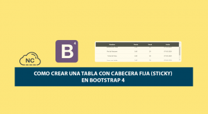 Como Crear una Tabla con Cabecera Fija (Sticky) en Bootstrap 4