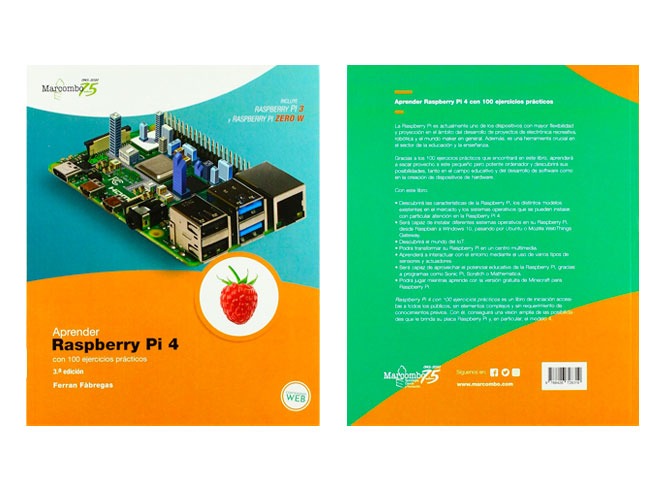 Libro Aprender Raspberry Pi 4 con 100 ejercicios prácticos