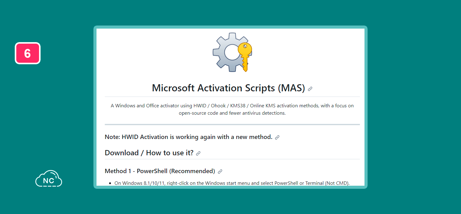 Repositorio Microsoft Activation Scripts en GitHub