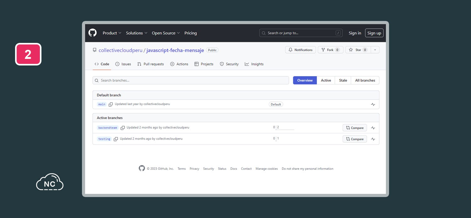 Repositorio que cuenta con ramas o branches en GitHub