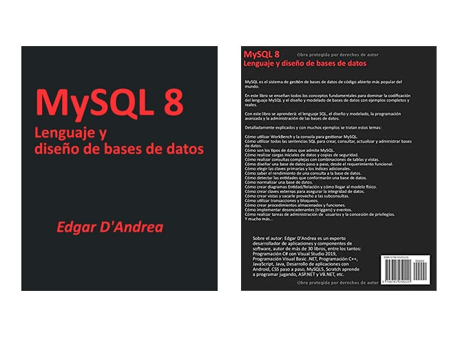 Libro MySQL 8: Lenguaje y diseño de bases de datos