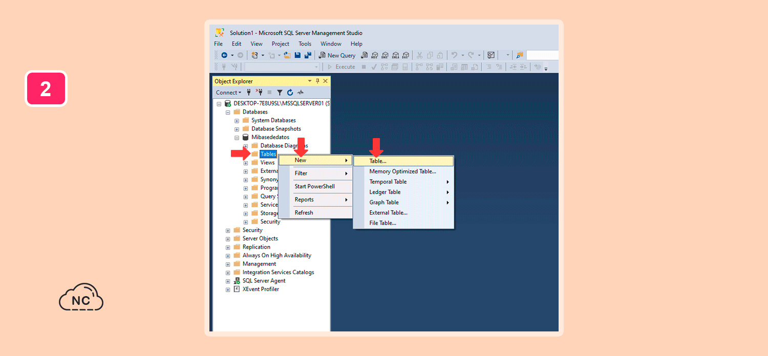 Como Crear Una Tabla En Sql Server Management Studio