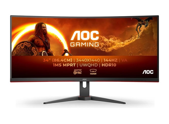 Monitor AOC Gaming CU34G2XE, Monitor curvo WQHD de 34 pulgadas
