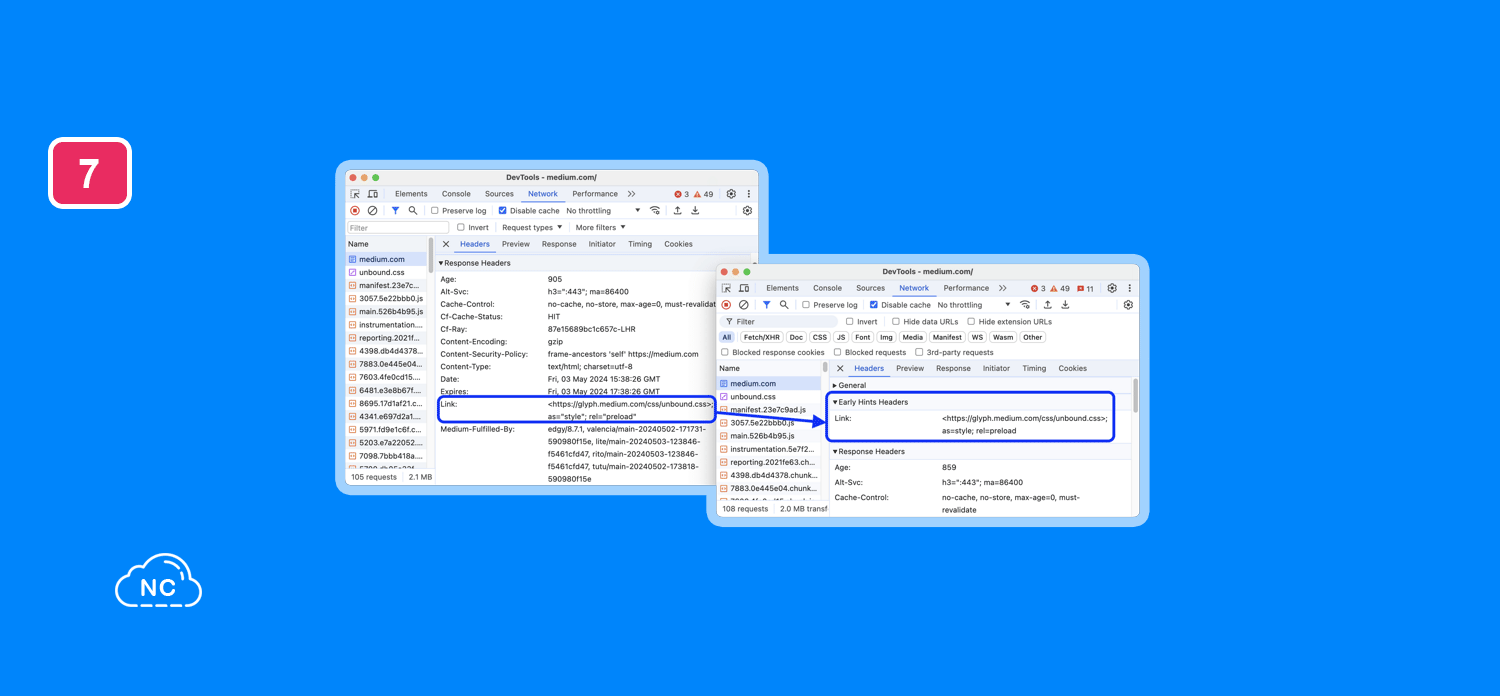 Información del código HTTP 103